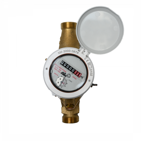 DELTAMESS Mehrstrahl-Flügelradzähl.,Volltrocken läufer, Warm, MTW 4,0 H, 1 AG x 190 mm