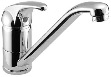 Herzbach Spültisch Einlochbatterie Largo Auslauf schwenkbar 135Grad chr