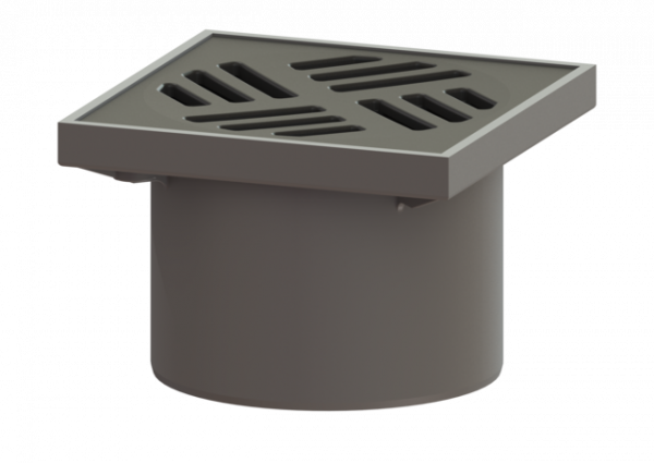 KESSEL Aufsatzstück Schlitzrost schwarz, 150 x 150 mm, K 3