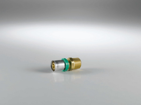 EMPUR PUR-THERM Übergangs-Nippel 20x2,0x3/4"AG Btl. 10PCE, Pressanschluss mit TH Kontur