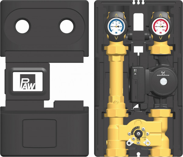 PAW HeatBloC K34 DN 32 3-Wege H-Mischer mit Bypass GF UPML 32-105 AUTO