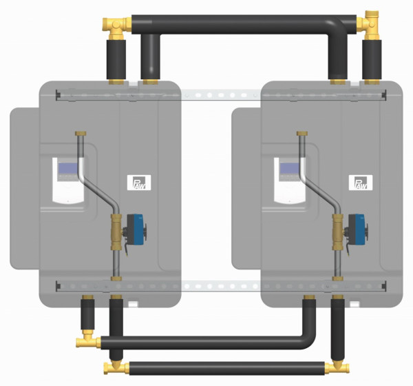 PAW Rohrsatz FriwaMidi Kaskade 2x 2-Wege Ventil Primär: 11/2" AG