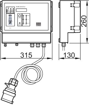 ACO Schaltgerät Multi Control Duo für Muli Max F Duo Anlage