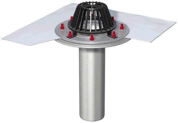 ACO Flachdachablauf Spin DN 100 1 tlg. 90Grad ohne Dichtungsbahn