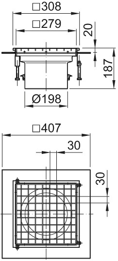 ACO Aufsatzstück AV Variant ES L 15 lose eingelegt rutschhemmend