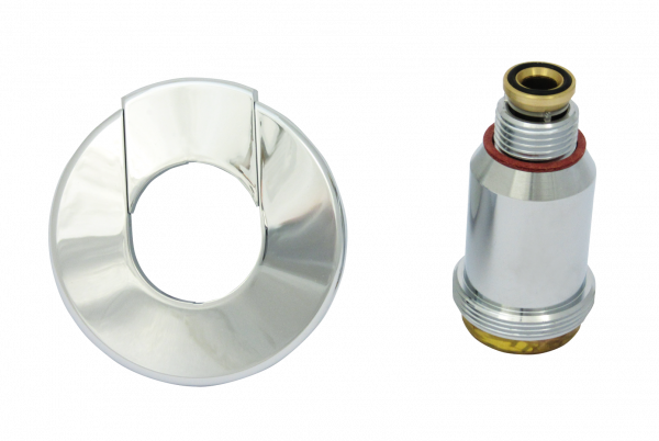 DELTAMESS Mantelrohr 1/2, inkl. Wandabdeck- rosette, Chrom