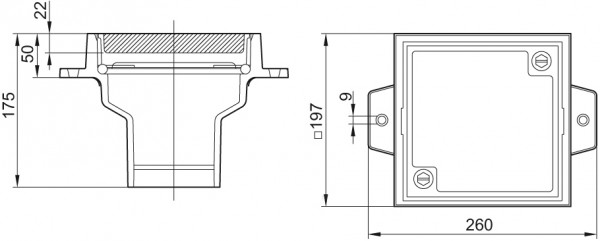 ACO Reinigungsverschluss FINOR S 1 tlg. M 125 Deckel m Betonfüllung DN150
