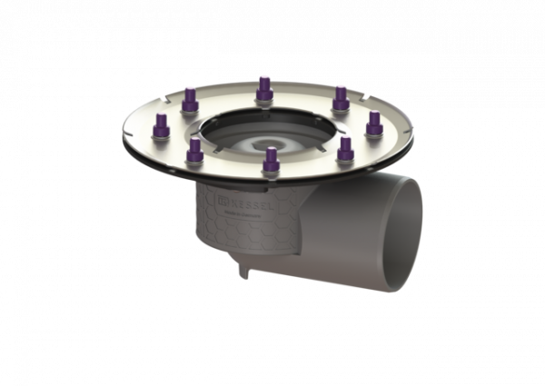 KESSEL Grundkörper Practicus Pressfl., DN 100, Auslauf seitlich