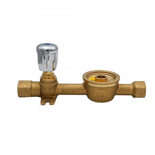 DELTAMESS Montagestrang TKS, Aufputz 3/4 IG Messing, AZK-Ventil