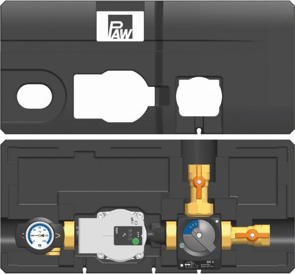 PAW RL Hochhaltg RHM DN 25 3 Weg Misch KVS = 10 1" IG, Motor SR5,isol Wilo Para