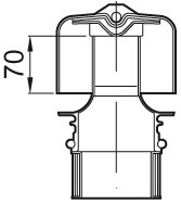 ACO Brandschutz Glockengeruchsverschluss DN 100