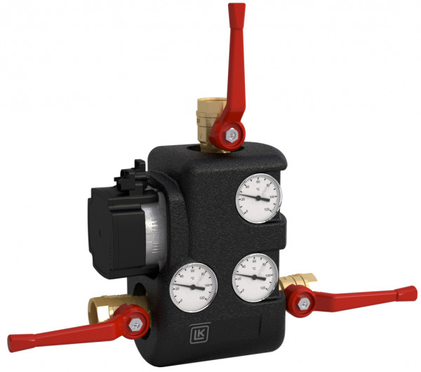 LK Armatur LK 810 Rücklaufanhebung Grundfos Griff 70 Grad C Rp11/4 o.Rückschlag