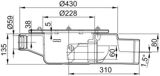 ACO Bodenablauf Wal Selecta DN 100 o GV m PDF weiß epoxiert