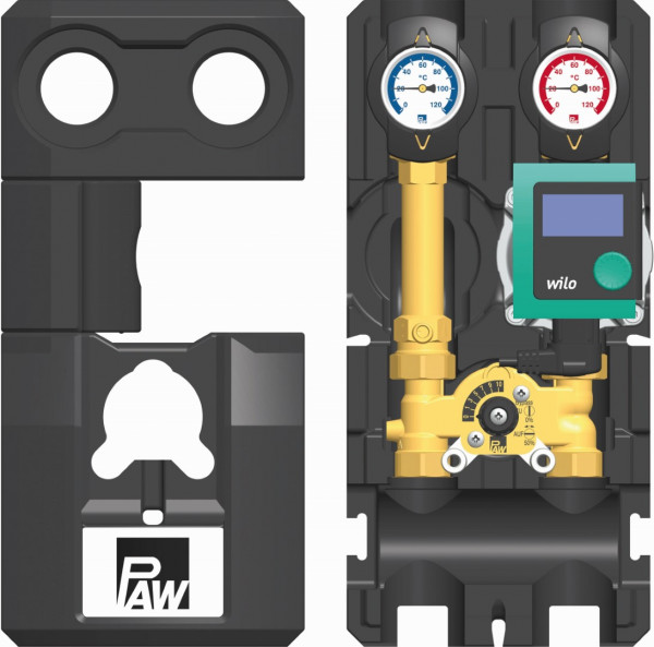 PAW HeatBloC K34 DN 20 3-Wege H-Mischer mit Bypass Wilo Stratos PICO 15/1-6