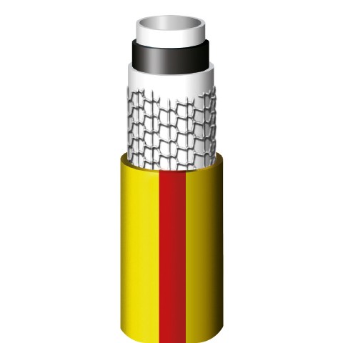 ewuaqua iWater Flora 1/2", 50 m PVC-Wasserschlauch mit Gewebeverst.
