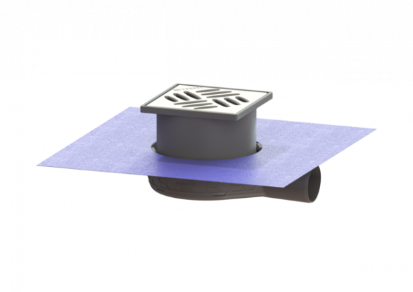 KESSEL Bodenablauf Der Ultraflache 54 DN 50, WaD, Schlitzrost