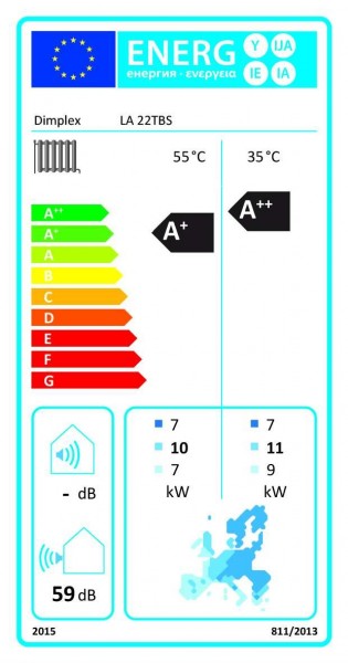 Dimplex Wärmepumpe LA Luft/Wasser m 2x Leistungsst. 22TBS, A+