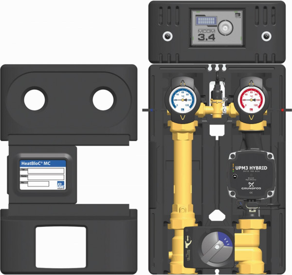 PAW HeatBloC MC43 DN 25 3 Weg H-Misch m Byp MCom 3.4, Motor SR10 GF UPM3 Hyb 25-