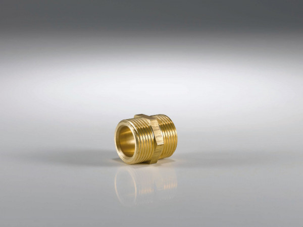 EMPUR PUR-THERM Doppelnippel 1" Messing mit Eurokonus beidseitig, Btl 5 Stk.