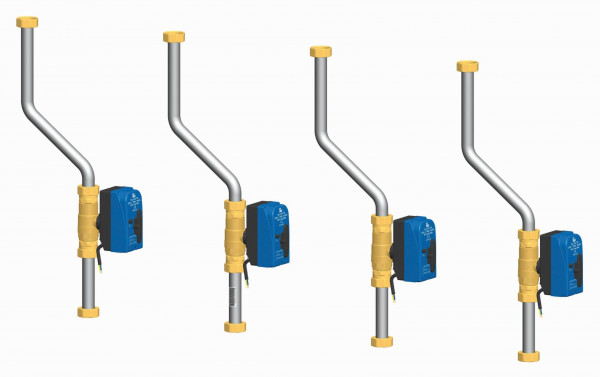 PAW PAW Zub FriwaMidi Kask 4x Rohr Set DN 20 zum Einbau inkl 4x Durchg Vent DN