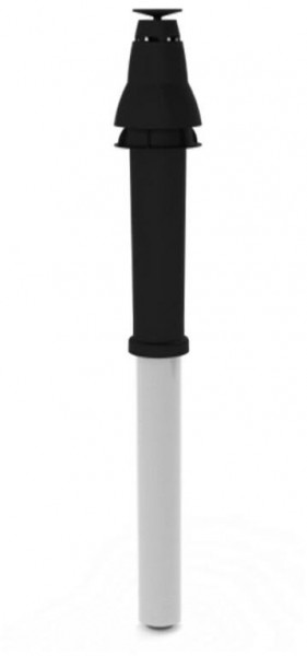 INTERDOMO PP Dachdurchführung DN 60/100 orangebraun RAL 8023