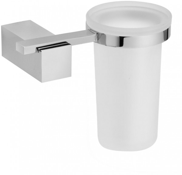 Herzbach Zahnputzbecher PIXA m Halter Glas ma chr
