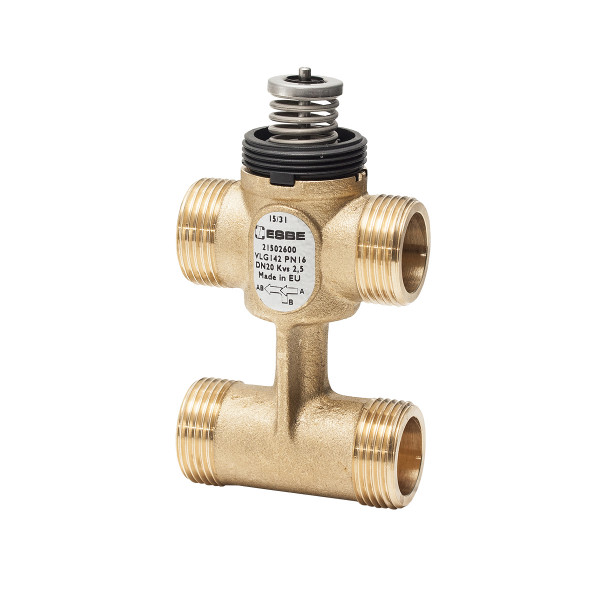 ESBE 3-Weg Kurzhubventil VLG142 m. Byp. DN15, Kvs0.6, G1/2"