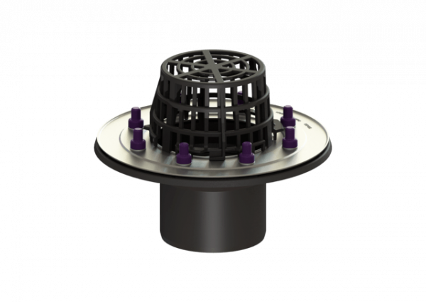 KESSEL Flachdachablauf Pressfl., DN 100, mit Laubfang