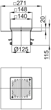 ACO Aufsatzstück ES K 3 versc Rutschhemmung Klasse C