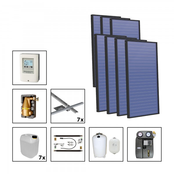 Solarbayer Plus AL Solarpaket 7 - Ziegel Fläche m2: Brutto 20,02 / Apertur 18,84