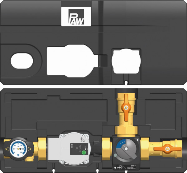 PAW RL Hochhaltg RHM DN 32 3 Weg Misch KVS = 16 11/4" IG, Motor SR5, isol Wilo