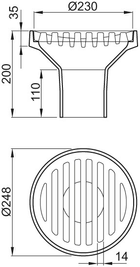 ACO Bodenablauf DN 150 Klasse M125
