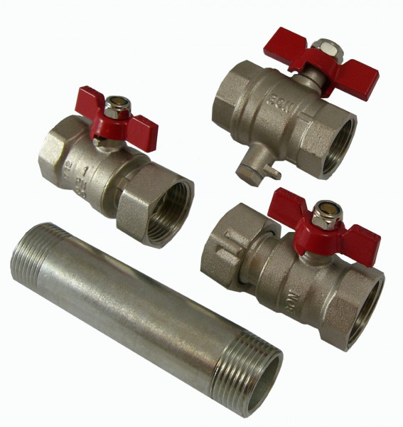 DELTAMESS EBS 1/2"(3/4") x 110 mm-inkl.2 KH- Verschraubungen u. Vorlauf-KH Direktm.