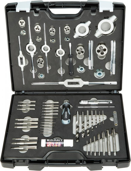 Gewindeschneidwerkzeug- Set HSS 61-teilig M3-M12 EXACT
