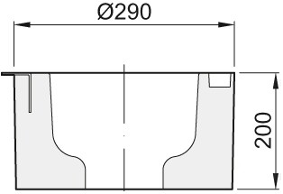 ACO Einbauset Fit in für Ablaufkörper DN 100, 90Grad
