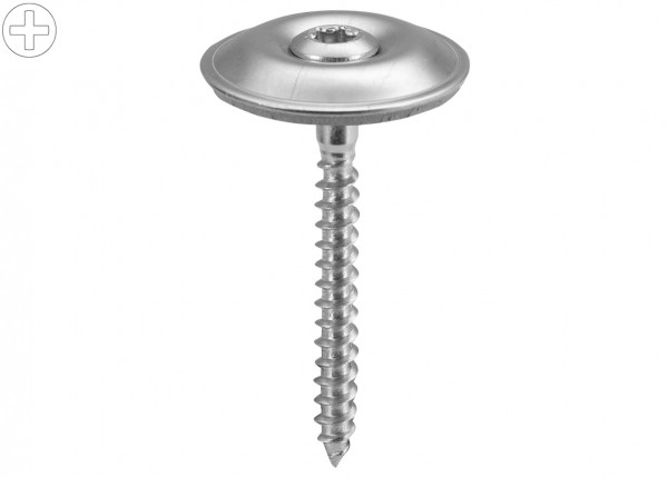 AS Spenglerschrauben Edelstahl 4.5x130mm Platte 25 mm, mit Kreuzschlitz DIN 7995