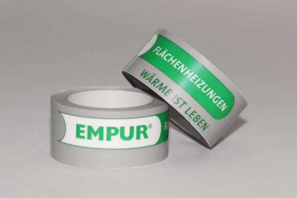 EMPUR PUR-THERM Klebeband Kunststoff grau, extrem reißfest, stark klebend, Ro. 66m