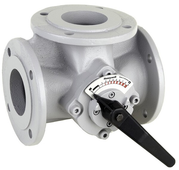 Honeywell Dreiwege Flanschenmischer DR GG 20, grau, PN 6 DN 80, kvs Wert 100