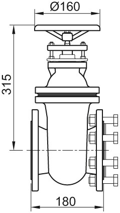 ACO Absperrschieber Gusseisen DN 80