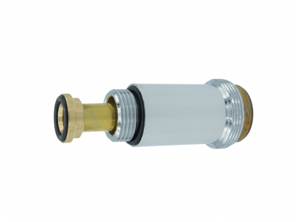 DELTAMESS Ventilwasserz., Schrägsitz-Armatur 3/4, Messing, vernickelt