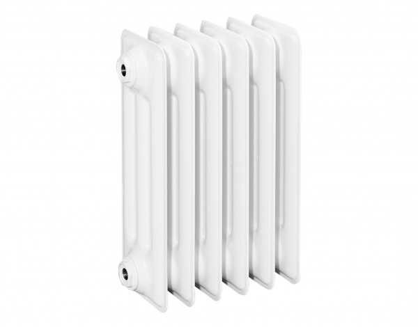 HG-TEC DIN-Stahlradiator RAL 9010 gep. 6 Glieder BH 450 NA 350 BL 300 BT 160