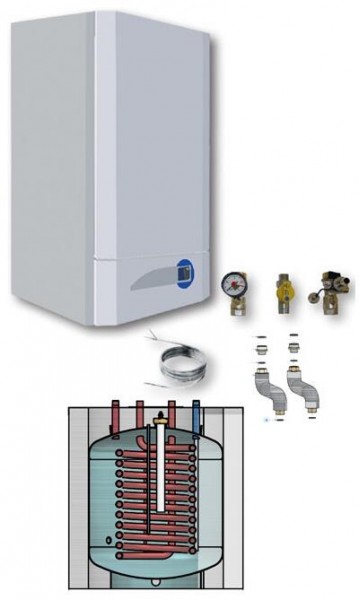INTERDOMO Gas Brennwert Paket US 120 25 kW