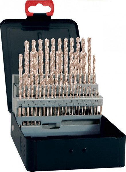 Spiralbohrer-Set DIN338 HSS geschliffen Typ N 6-10mm FORTIS