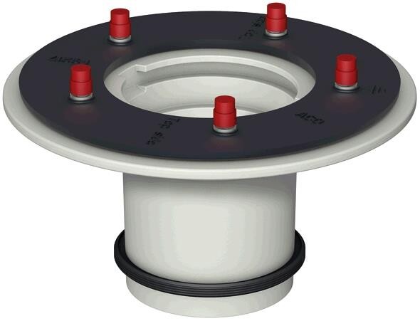 ACO Oberteil Gusseisen Stutzen d= 125mm weiß epoxiert