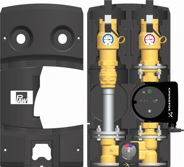 PAW HeatBloC K32 DN 40 3 Wege H-Mischer F PN 6 Motor SR10 GF MAGNA1 32-100
