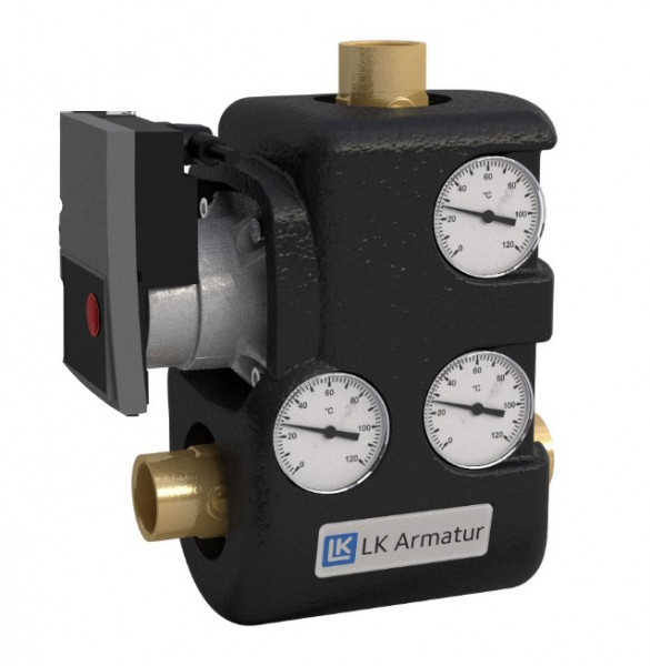 LK Armatur LK 810 Rücklaufanhebung Wilo 55 Grad C Rp1 m.Rückschlag