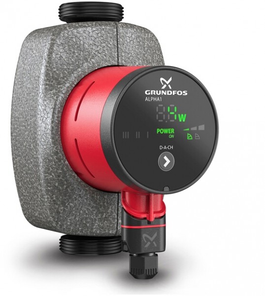 Grundfos Heizungsumwälzpumpe ALPHA1 230 V, PN 10, 130mm Typ 25 80 130, Rp 1"