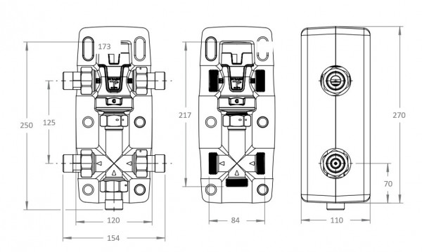 LK Armatur LK 551 Mischset thermisch G3/4 35-65 Kvs 3,5