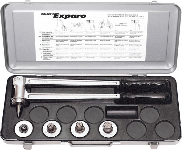 Rohraufweiter-Set Exparo Cu 12-15-18-22-28 Roller Roller