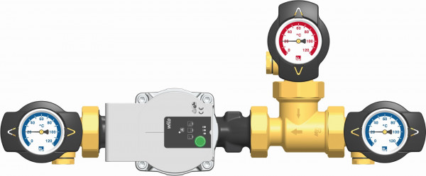 PAW RL Hochhaltg RHT DN 25 Thermisches Ventil 45 C 1" IG Wilo Para SC 25/6-43